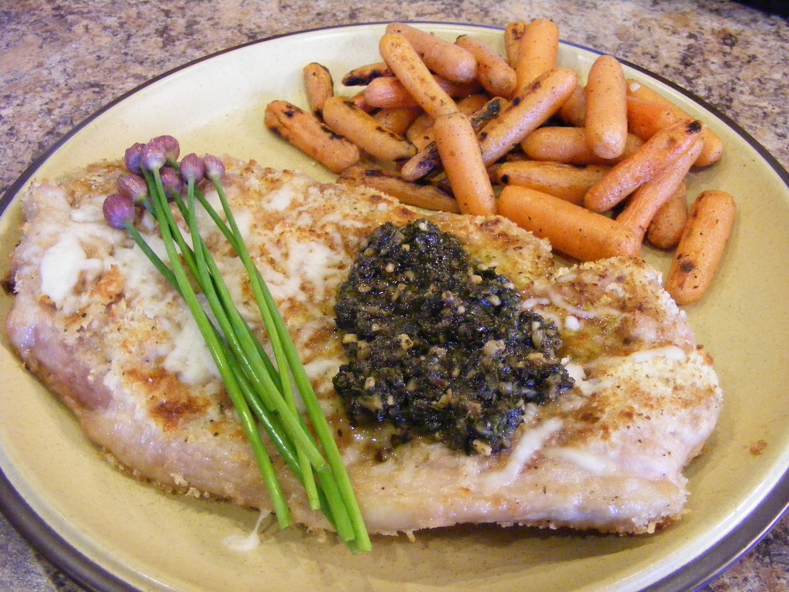 Make Your Someday Today! Pork Steak with Basil Pesto and Mozzarella