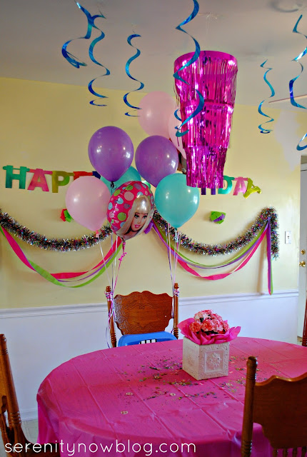 Barbie Birthday Party Decorations, from Serenity Now blog