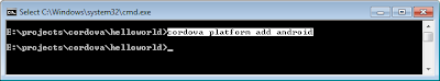 cordova platform add android cordova platform add android