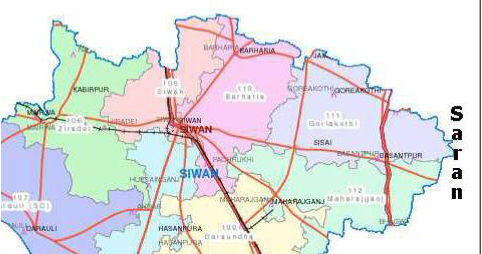 Siwan District Village Map Siwan Updates: Siwan District Map