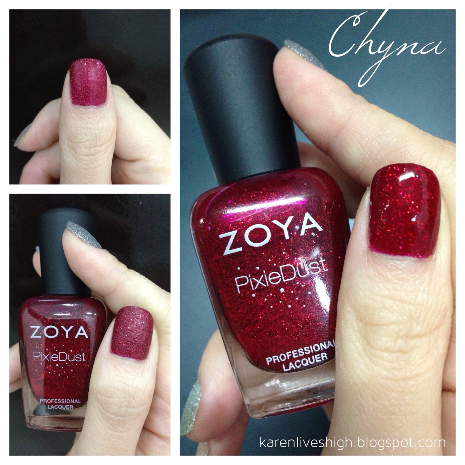 Karen Lives High Zoya PixieDust Collection With Top Coat