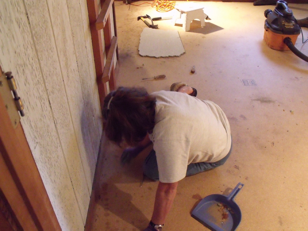 cabin 476 Ocean Painting A Particle Board Floor & Other Items