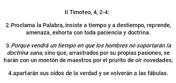II Timoteo 4, 2-4