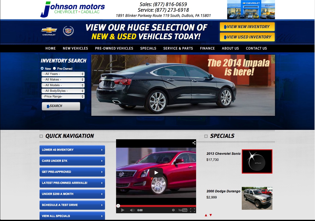 Johnson Motors, Dubois, PA Our New Johnson Motors DealerOn website is