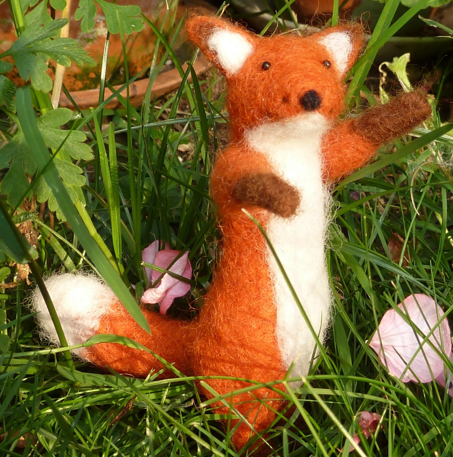 Apulina Miniature needle felted wool animals fox, mouse, badger