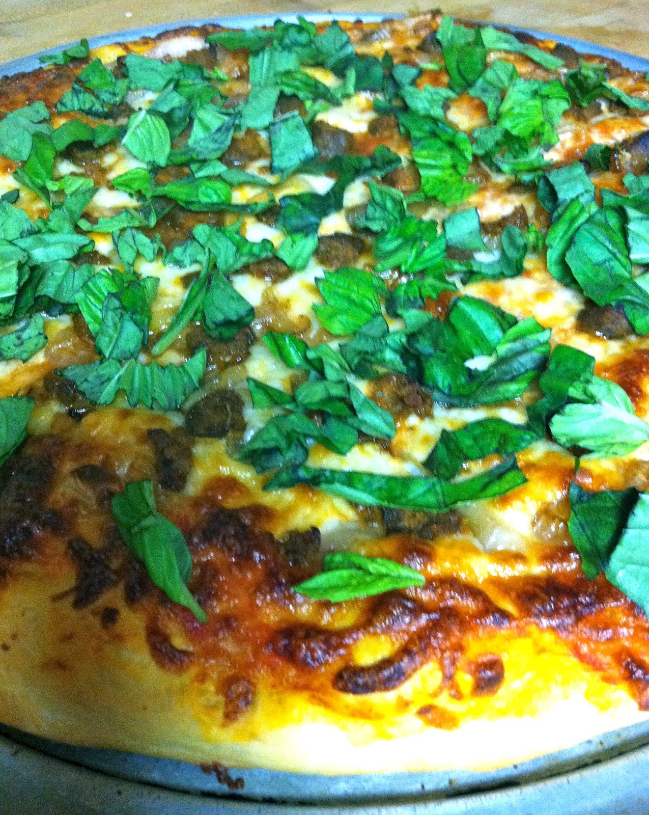 Emily's Edibles Shallot, Sausage, Basil Pizza