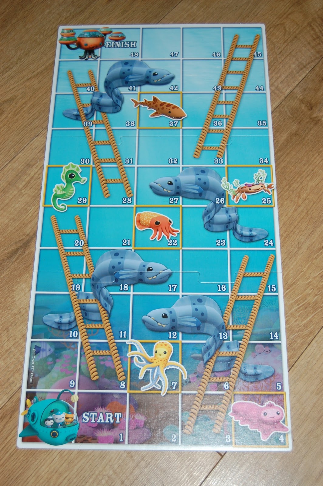 Octonauts Sea Eels and Ladders Game My Three and Me