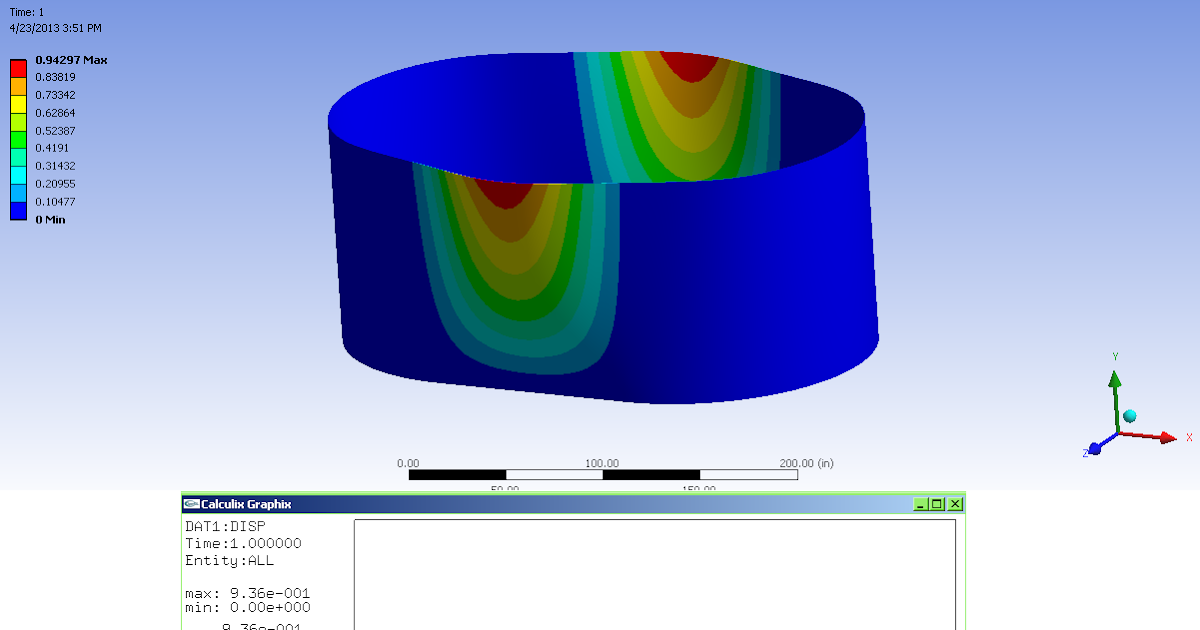 CalculiX Free Finite Element Software Steel Oval Tank /Static Analysis