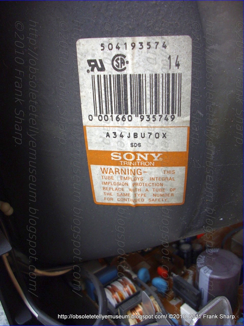 Sony kv m1400u manually number