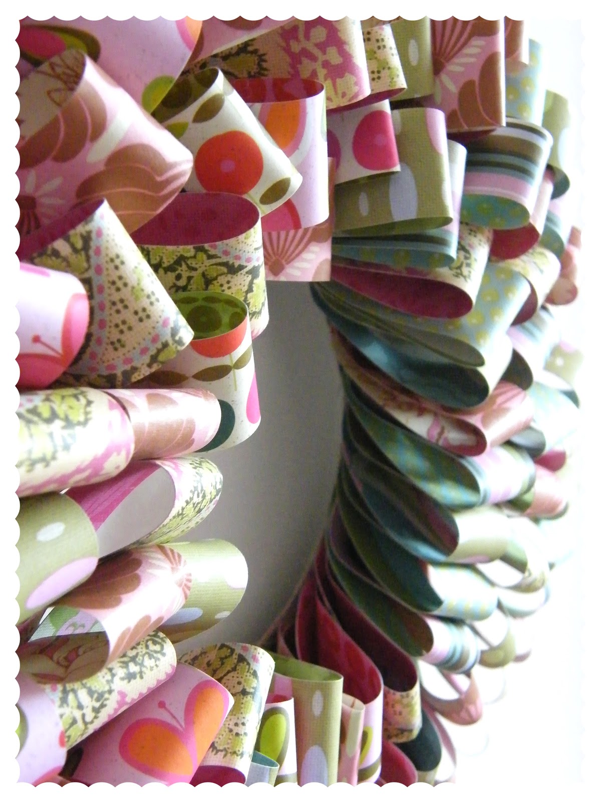 Annie's Place DIY Scrapbook Paper Wreath