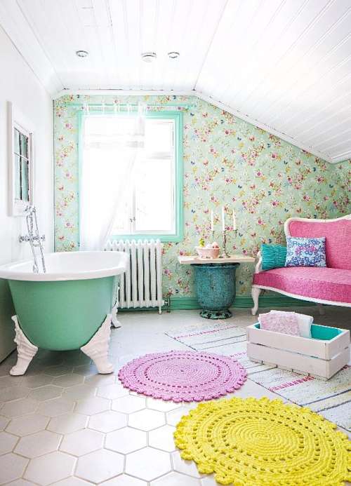 MAS COLOR Y ALEGRIA NO PUEDE TENER ESTE BAÑO | OASISINGULAR