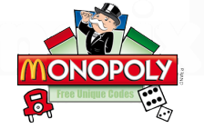 McDonald's Monopoly Game Codes 2013
