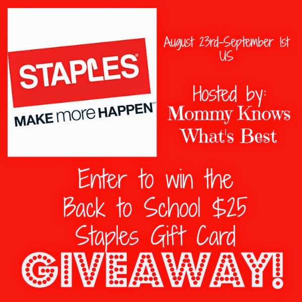 $25 Staples Back to School Gift Card Giveaway $25 Staples Back to School Gift Card Giveaway
