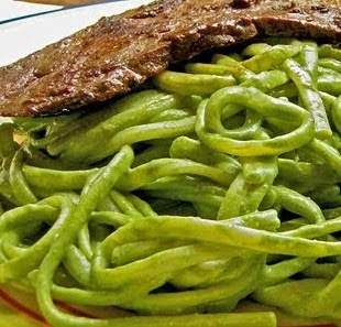Tallarines en salsa verde recetas