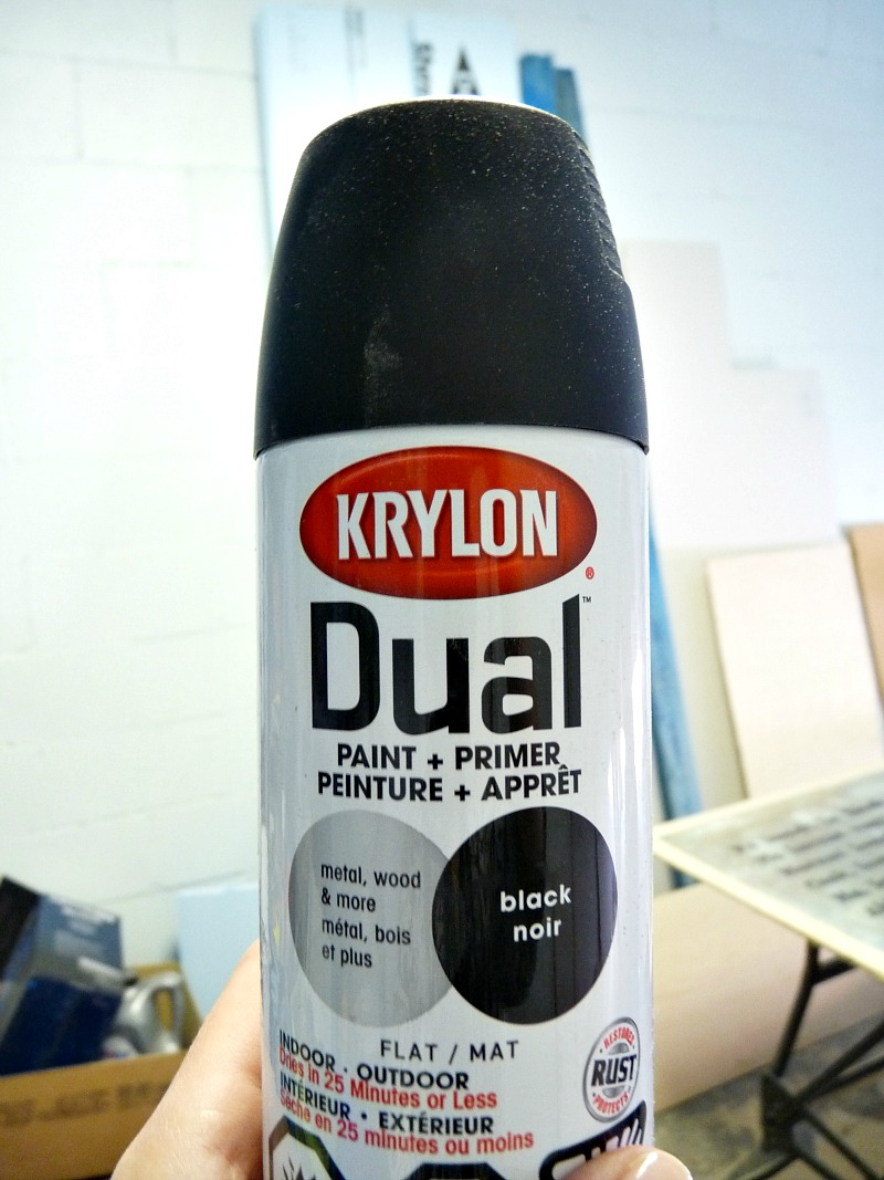 Krylon Paint and Primer Flat Black Exmaple