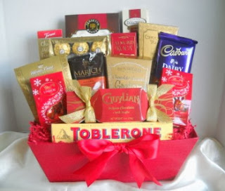 Boston Gift Baskets - Chocolicious Christmas Box Send chocolate gifts