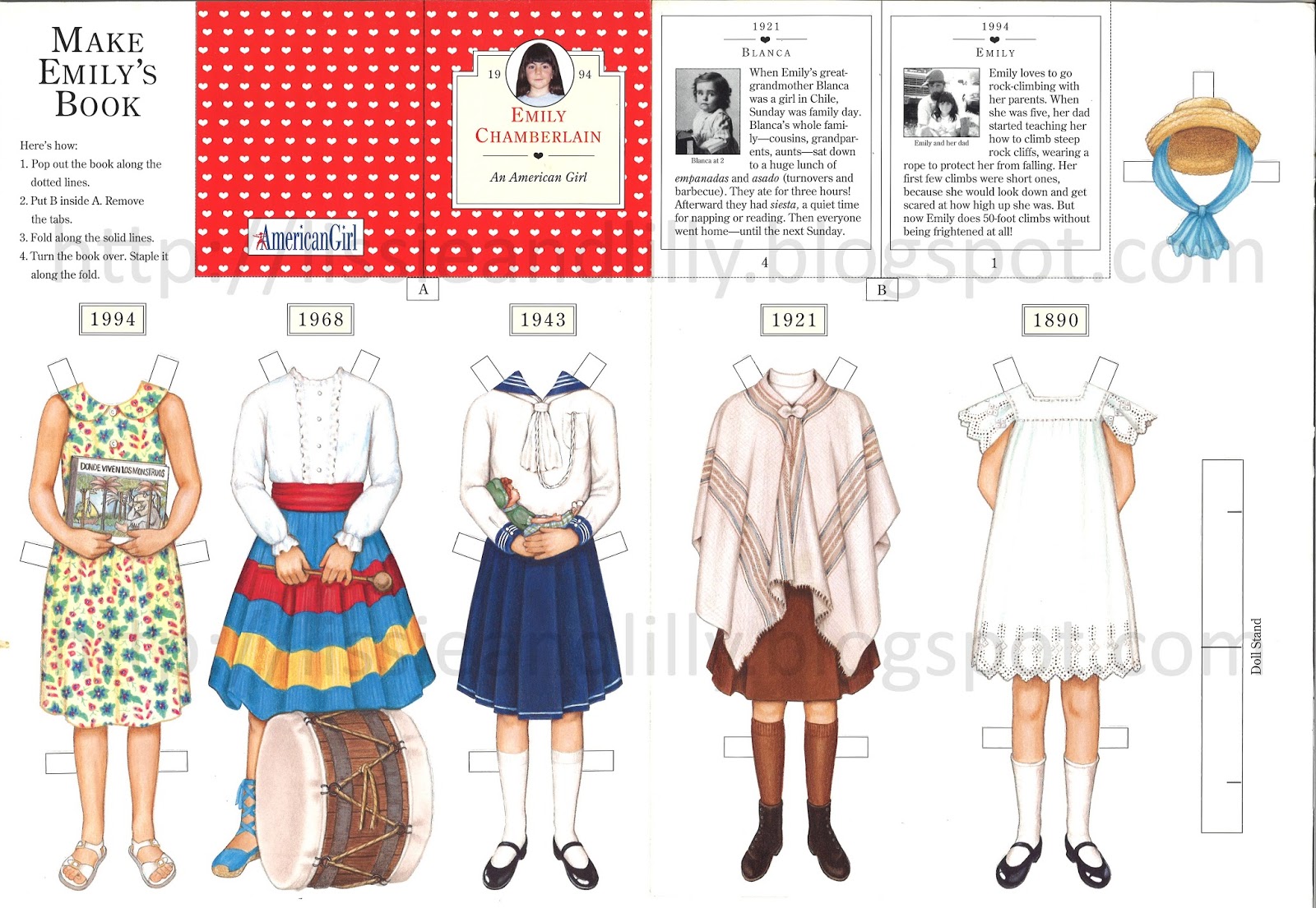 Magnetic Paper Dolls Single Doll Set 2 Emily, Lindsey & Hannah by Lee  Publications