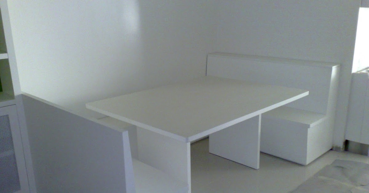 AMOBLAMIENTOS CJ: MESA DE COCINA CON BANCOS Y ALACENA