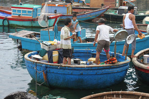 Lý Sơn port in the morning Lý Sơn port in the morning