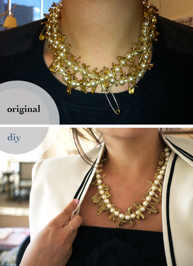 Top safety pin necklace diy Hotsell