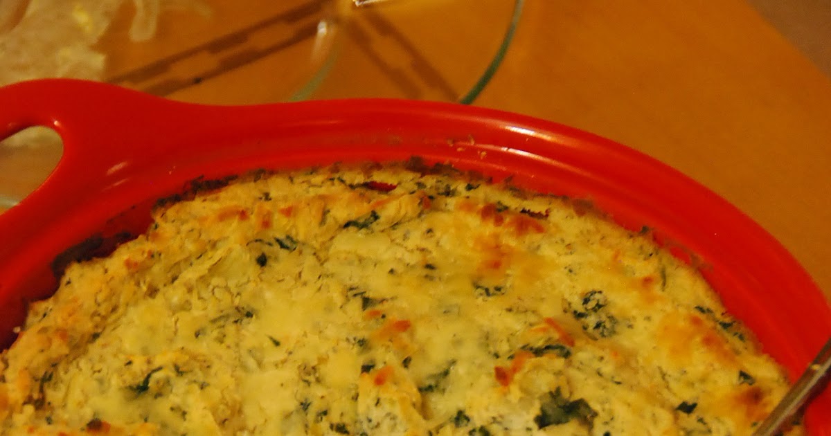 LoveLettersInaPan Hot Roasted Artichoke Dip with Spinach and Asiago Cheese with Herbed Pita Chips