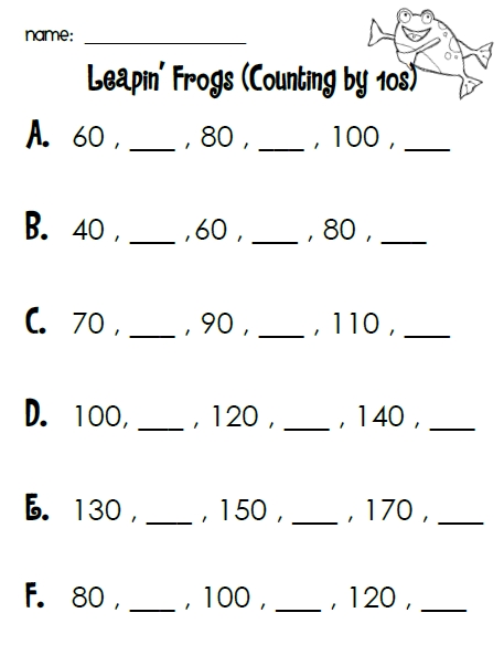 First Grade Garden: Leapin' Frogs Final Weekly Math Freebie