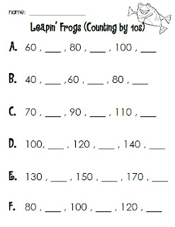 First Grade Garden: Leapin' Frogs Final Weekly Math Freebie