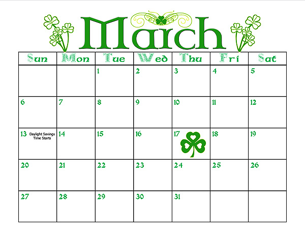 march calendar. March Calendar