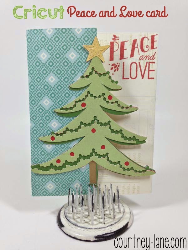Peace and Love tree card