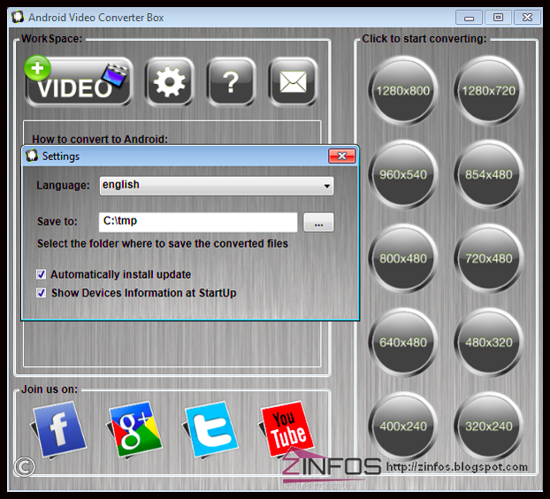 Android Video Converter Box un outil de conversion pour vos vidéos vers Android Zinfos