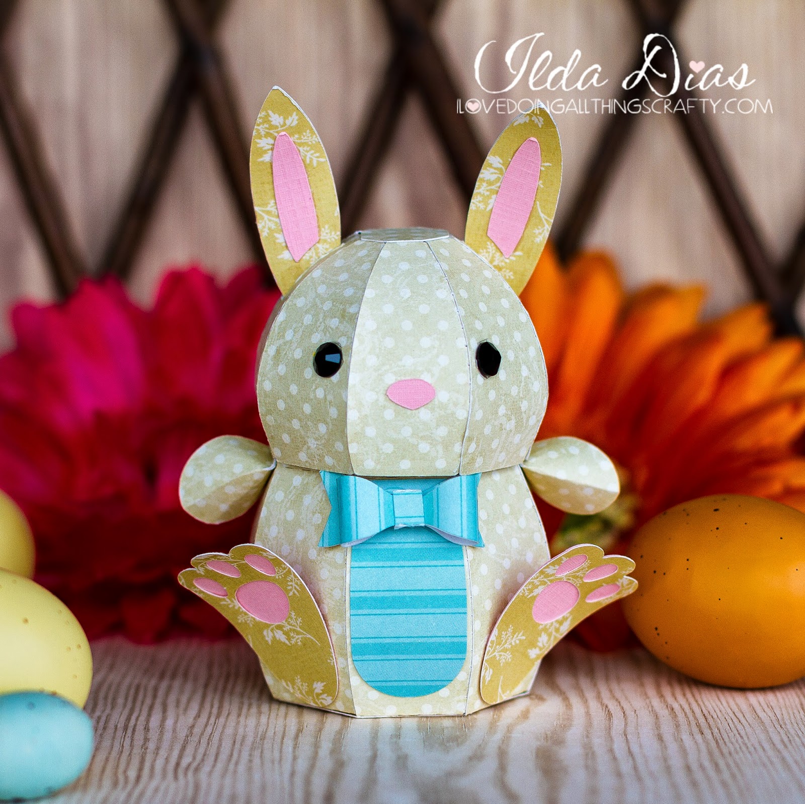 I Love Doing All Things Crafty 3D Paper Easter Bunny