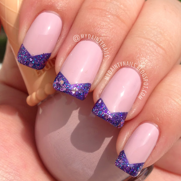 dainty nails pastel purple