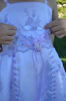 Satin Dress with Embroidered Organza 2