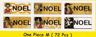Label nama bergambar One Piece (M)