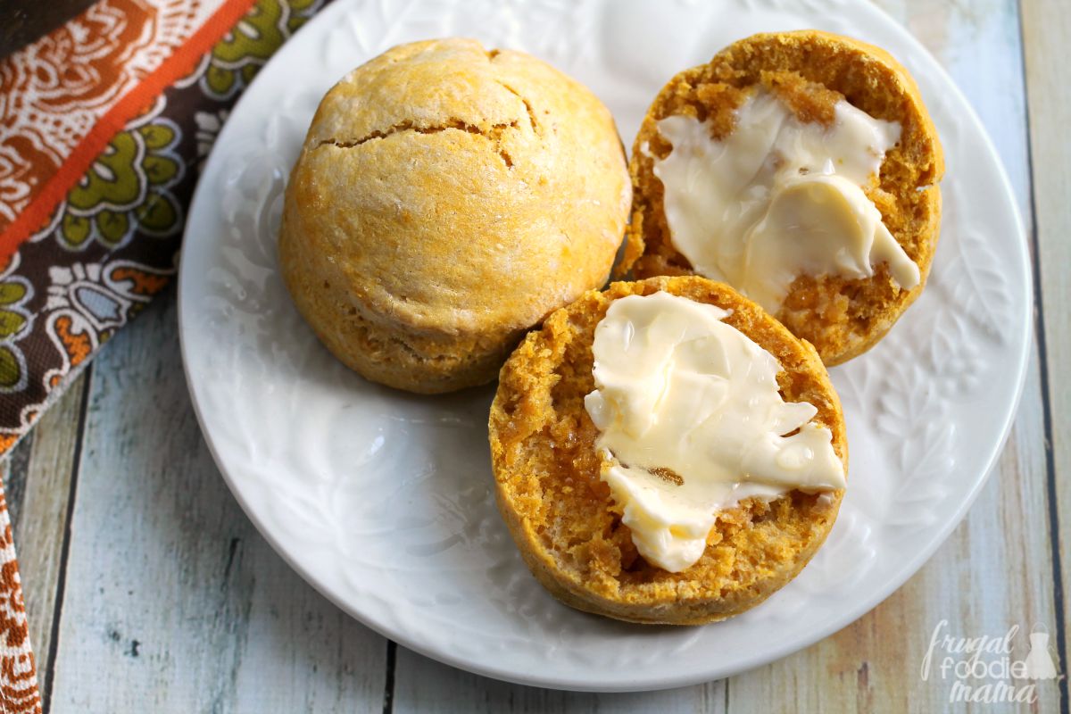 Frugal Foodie Mama Easy Pumpkin Cream Biscuits