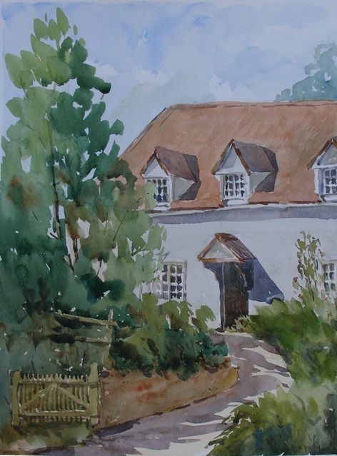 Casa en Stoke-by-Nayland, acuarela Casa en Stoke-by-Nayland, acuarela