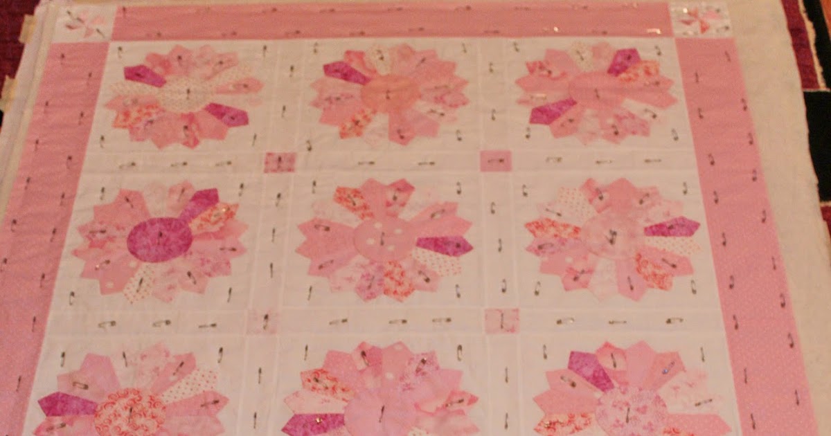 Kati's Quilting and Sewing Dresden quilt BASTED!!!, Wonky log cabin block