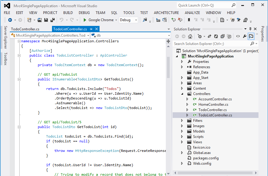 Single page application in asp.net mvc 5