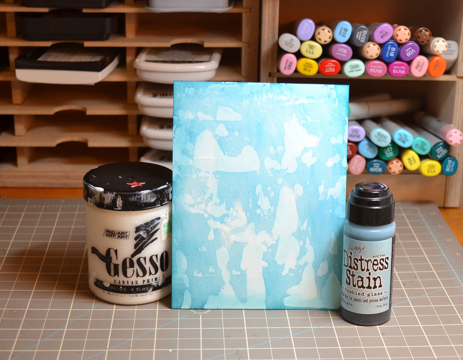 I would rather be stamping Gesso Resist Tutorial for Prickley Pear