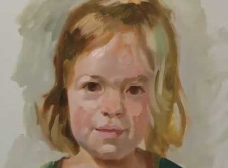 Portrait painting demo by Ben Lustenhouwer