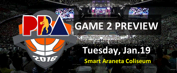 List of PBA Game Tuesday January 19, 2016 @ Smart Araneta Coliseum List of PBA Game Tuesday January 19, 2016 @ Smart Araneta Coliseum
