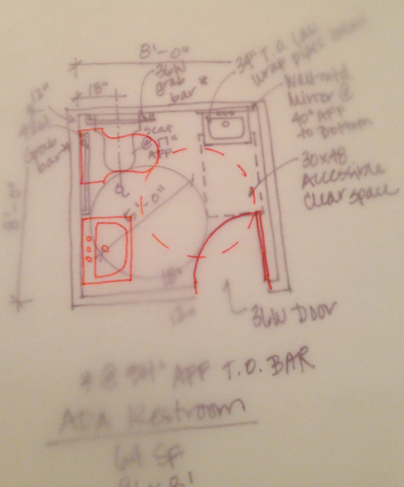 The Ncidq Diaries Space Planning 64 Sf Ada Restroom