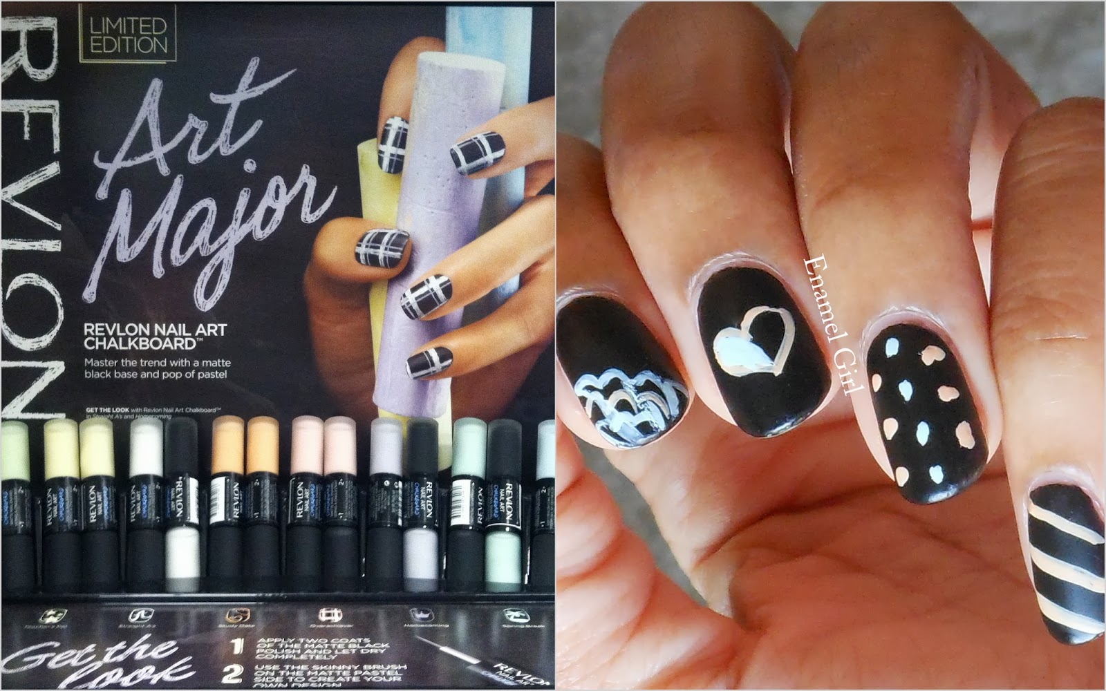 Enamel Girl Revlon Nail Art Chalkboard Polish Review and Swatches