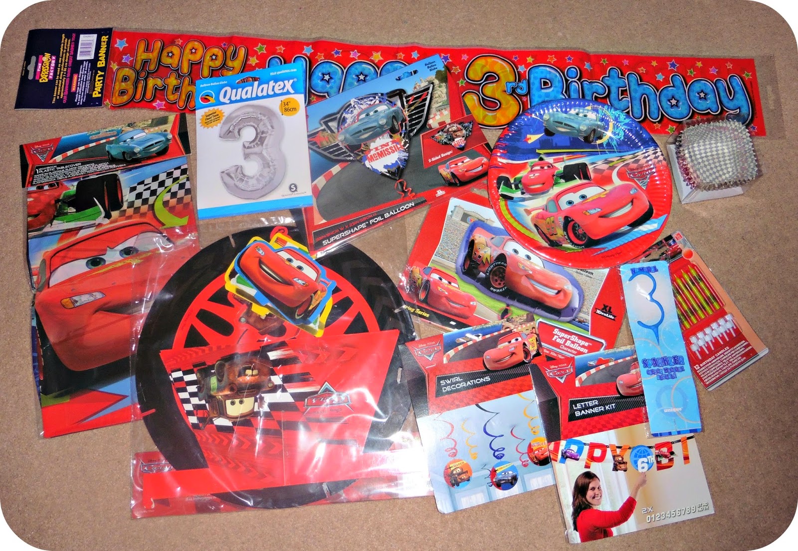 Giant Lightning McQueen Balloon 30in x 17in - Cars