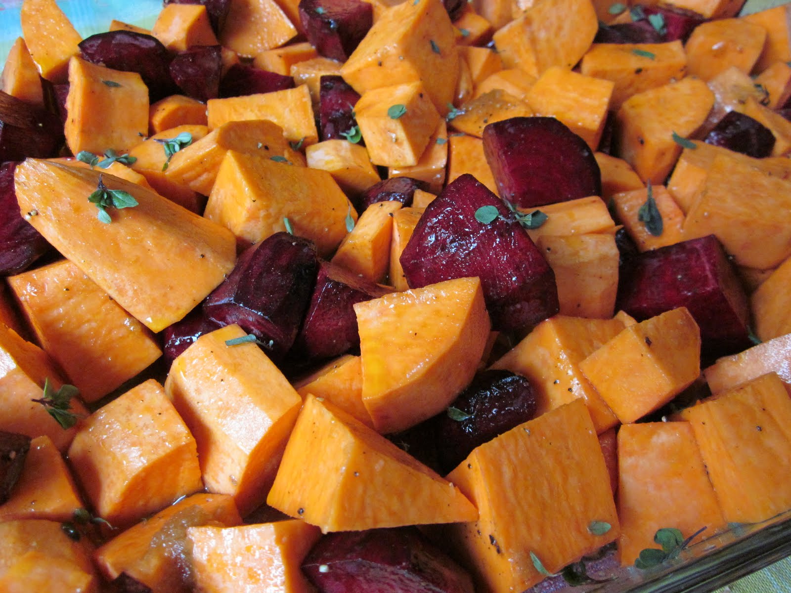 Corcoran Street Kitchen Roasted Beets and Sweet Potatoes