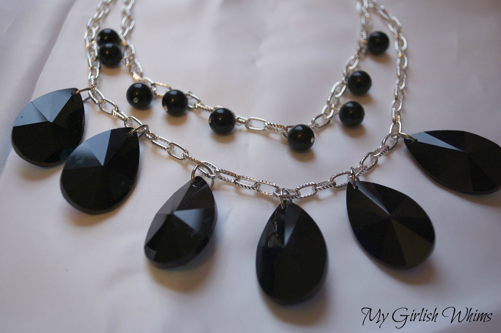 Chunky Black Statement Necklace DIY My Girlish Whims