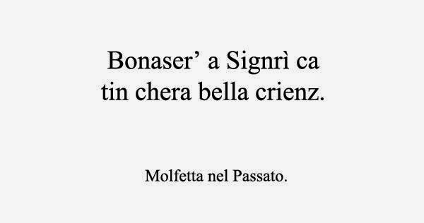 Molfetta nel passato: salutare, sinonimo di buona educazione. Regole di buona educazione