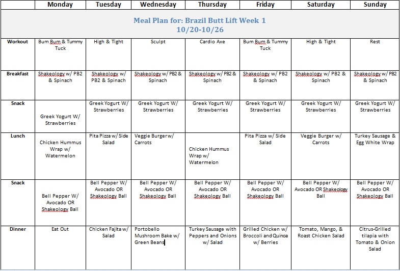 Alissa Tarner Coach Brazil Butt Lift Week 1