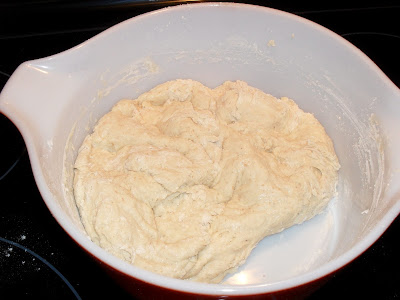 Dough has amazing stores of moisture inside it. All ingredients incorporated into the sponge, which is now a dough.
