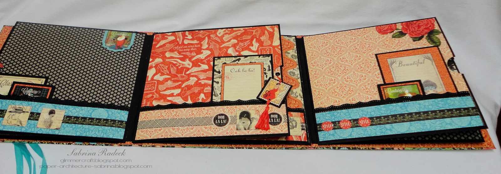 Couture TriFold Album Scrap Addicts Event Class Project Aspiring